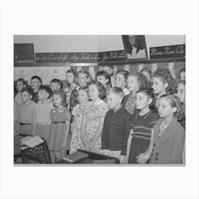 Schoolchildren Singing, San Augustine, Texas By Russell Lee Canvas Print