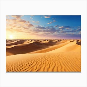 Sunset In The Desert 14 Canvas Print