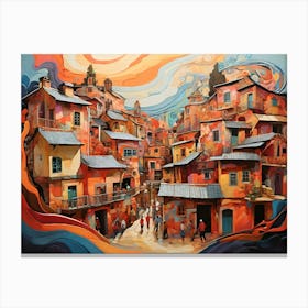 Cityscape Paintings Art Print Canvas Print