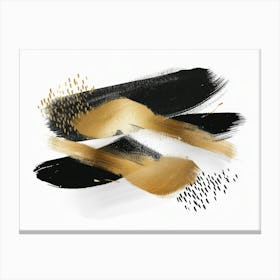 Gold And Black Abstract Painting 84 Canvas Print