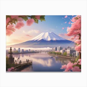 Cherry Blossoms In Japan 1 Canvas Print