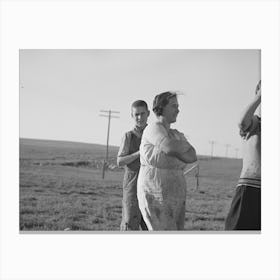 Untitled Photo, Possibly Related To Children Of Floyd Peaches, Near Williston, North Dakota By Russell Lee Canvas Print
