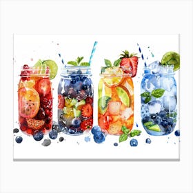 Tropical Drinks Canvas Print