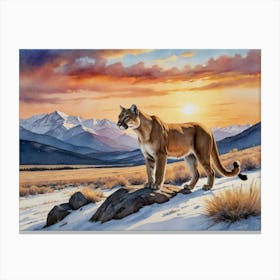 Life in the Open Expanse Cougar Canvas Print