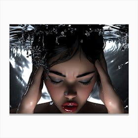 Woman Under Water Canvas Print