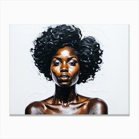 Mural Art Painting Of Beautiful Woman 67 Canvas Print