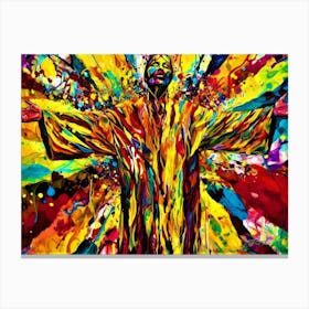 Abstract Jesus - Abstract Form Canvas Print