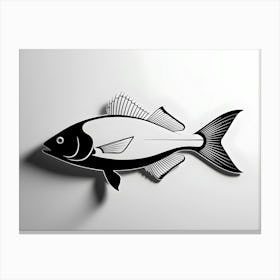 Black And White Fish Canvas Print