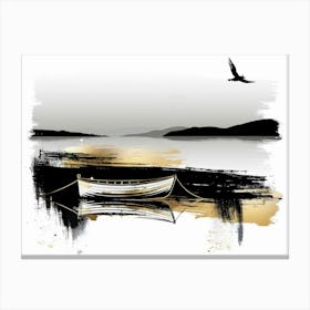 Boat On The Water Canvas Print