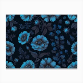 Blue Flowers 1 Canvas Print