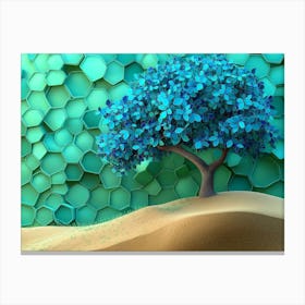 Tree In The Sand Canvas Print