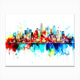 Color Blast City - San Francisco Skyline Canvas Print