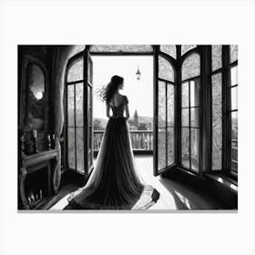 Girl In A Dress Canvas Print