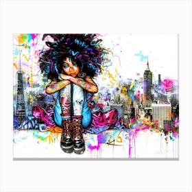 Little Miss Princess - Urban Kid Canvas Print