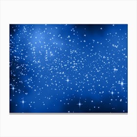 Denim Shining Star Background Canvas Print