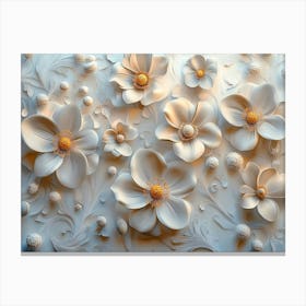 3d Flowers 1 Canvas Print