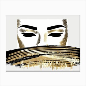 Gold And Black Painting 8 Canvas Print