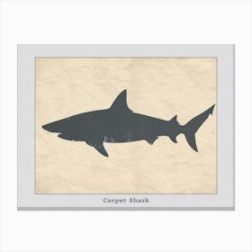 Carpet Shark Silhouette 2 Poster Canvas Print