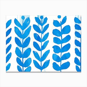 Blue Leaves Canvas Print