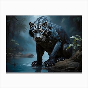Black Tiger Canvas Print