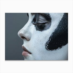 Black And White Makeup Canvas Print