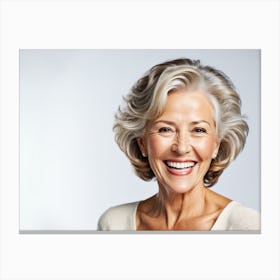 Senior Woman Smiling Canvas Print
