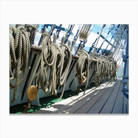 Ropes: A Tall Ships Photograph Canvas Print