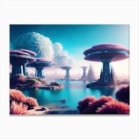 Futuristic Landscape Canvas Print