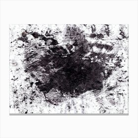 'Black And White' Abstract black paint background. Abstract artwork. Canvas Print