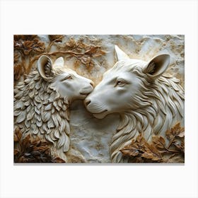 3d Animal Canvas Print