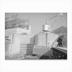 Untitled Photo, Possibly Related To Gates To Navigation Locks, Bonneville Dam, Oregon, This Is A Lift Lock, Sevent Canvas Print