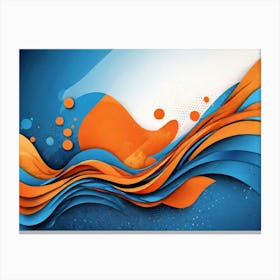 Abstract Blue And Orange Canvas Print