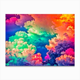 Rainbow Candy Clouds Canvas Print