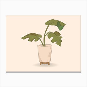 Plant In A Pot 3 Canvas Print