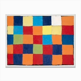 "Qu 1" Color Chart, Paul Klee Canvas Print