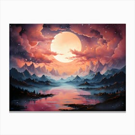 Colorful Landscapes Of Imagination Canvas Print