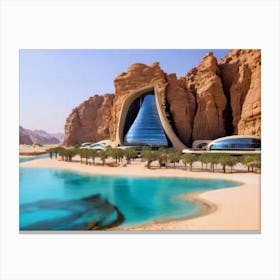 Hotel In The Desert Canvas Print