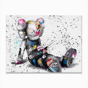 Painted Graffiti Cartoon Toy Canvas Print