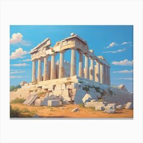 Parthenon temple in Athens 2 Canvas Print