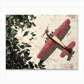 Vintage Airplane Biplane Canvas Print