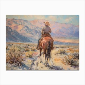 Cowboy In Death Valley California 1 Canvas Print