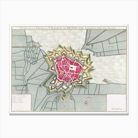 Plattegrond Van Béthune (1710) Canvas Print