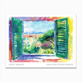 Saint Tropez From The Window Series Poster Painting 3 Canvas Print