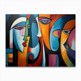 Men And Women With Different Shapes Of Faces Canvas Print