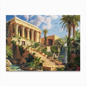 Egyptian Temple 15 Canvas Print