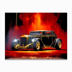 Black And Gold Car Canvas Print