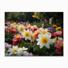 Dahlias 4 Canvas Print