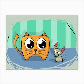 Cat And Mouse 1 Canvas Print