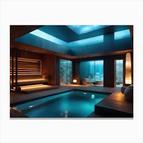 Spa Room With An Underwater View Canvas Print