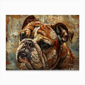 Bulldog Fine Art Portrait 2 Canvas Print